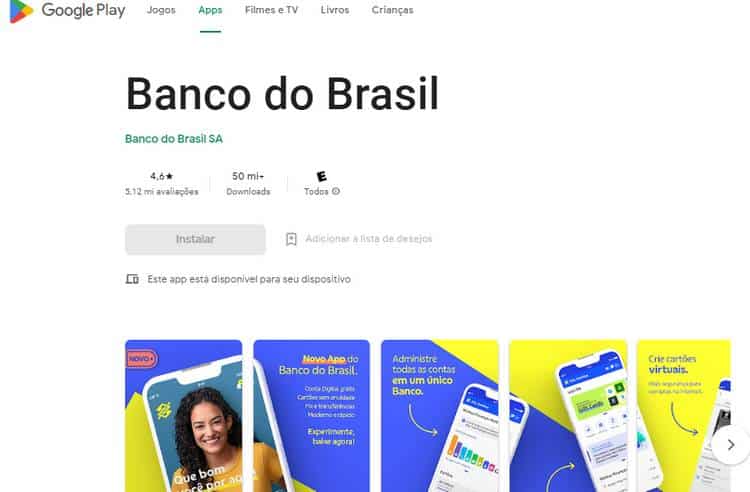 baixar app do Banco do Brasil no Android
